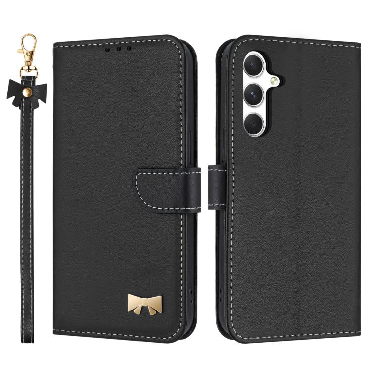 For Samsung Galaxy A14 4G / 5G Metal Bow Leather Phone Case with Hand Strap(Black)
For Samsung Galaxy A14 4G / 5G Metal Bow Leather Phone Case with Hand Strap(Black)