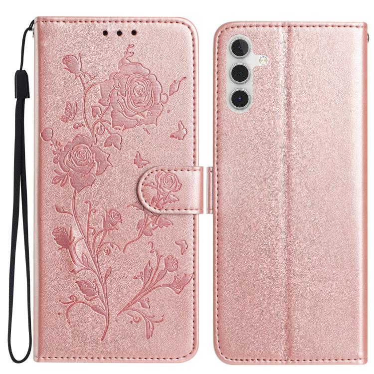 For Samsung Galaxy A17 Rose Flower Embossing Pattern Leather Phone Case(Rose Gold)
For Samsung Galaxy A17 Rose Flower Embossing Pattern Leather Phone Case(Rose Gold)