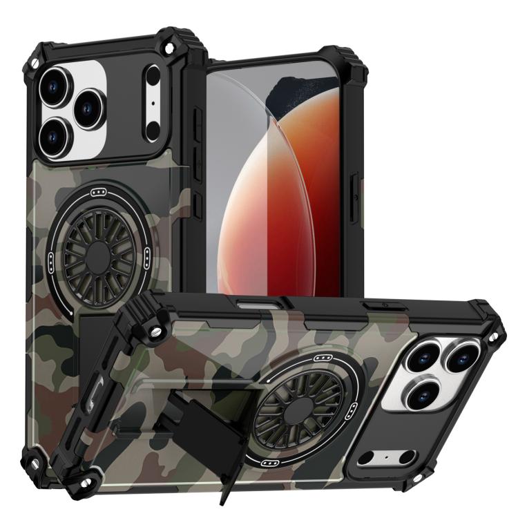 For iPhone 17 Pro Max Camouflage Kickstand Rotating Shaft MagSafe Phone Case(Army Green Camouflage)
For iPhone 17 Pro Max Camouflage Kickstand Rotating Shaft MagSafe Phone Case(Army Green Camouflage)