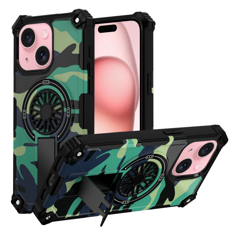 For iPhone 15 Plus Camouflage Kickstand Rotating Shaft MagSafe Phone Case(Green Camouflage)
For iPhone 15 Plus Camouflage Kickstand Rotating Shaft MagSafe Phone Case(Green Camouflage)