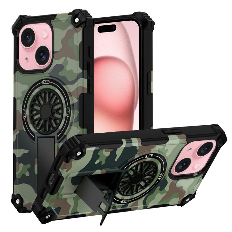 For iPhone 15 Camouflage Kickstand Rotating Shaft MagSafe Phone Case(Army Green Camouflage)
For iPhone 15 Camouflage Kickstand Rotating Shaft MagSafe Phone Case(Army Green Camouflage)