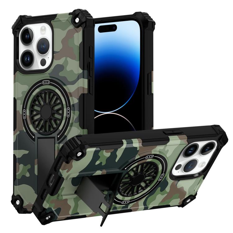 For iPhone 14 Pro Max Camouflage Kickstand Rotating Shaft MagSafe Phone Case(Army Green Camouflage)
For iPhone 14 Pro Max Camouflage Kickstand Rotating Shaft MagSafe Phone Case(Army Green Camouflage)