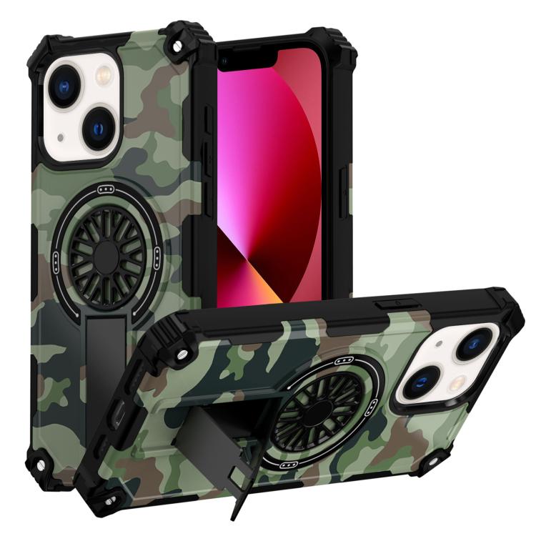 For iPhone 14 / 13 Camouflage Kickstand Rotating Shaft MagSafe Phone Case(Army Green Camouflage)
For iPhone 14 / 13 Camouflage Kickstand Rotating Shaft MagSafe Phone Case(Army Green Camouflage)