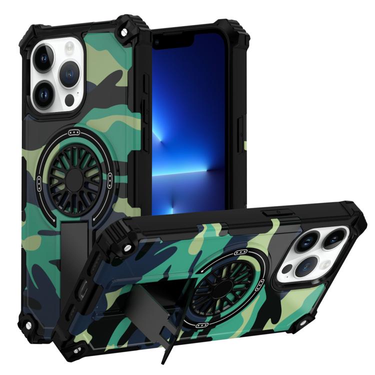For iPhone 13 Pro Camouflage Kickstand Rotating Shaft MagSafe Phone Case(Green Camouflage)
For iPhone 13 Pro Camouflage Kickstand Rotating Shaft MagSafe Phone Case(Green Camouflage)