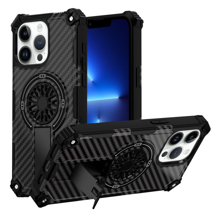 For iPhone 13 Pro Camouflage Kickstand Rotating Shaft MagSafe Phone Case(Carbon Fiber Black)
For iPhone 13 Pro Camouflage Kickstand Rotating Shaft MagSafe Phone Case(Carbon Fiber Black)