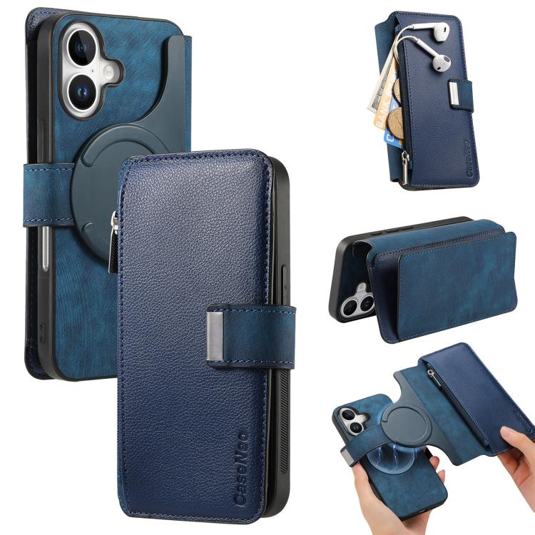 For iPhone 16 CaseNeo MagSafe RFID Anti-theft Zipper Wallet Retro Leather Phone Case(Blue)
For iPhone 16 CaseNeo MagSafe RFID Anti-theft Zipper Wallet Retro Leather Phone Case(Blue)