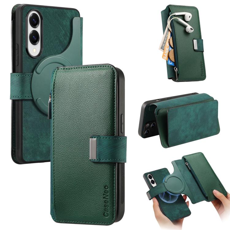 For Samsung Galaxy S25 Edge 5G CaseNeo MagSafe RFID Anti-theft Zipper Wallet Retro Leather Phone Case(Green)
For Samsung Galaxy S25 Edge 5G CaseNeo MagSafe RFID Anti-theft Zipper Wallet Retro Leather Phone Case(Green)