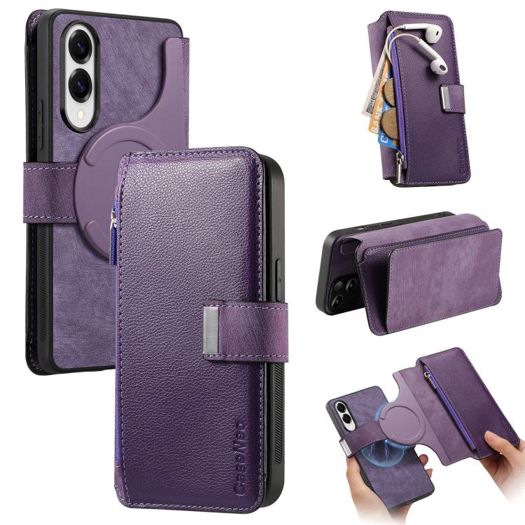 For Galaxy S25 Edge 5G CaseNeo MagSafe RFID Anti-theft Zipper Wallet Retro Leather Phone Case(Purple)
For Galaxy S25 Edge 5G CaseNeo MagSafe RFID Anti-theft Zipper Wallet Retro Leather Phone Case(Purple)