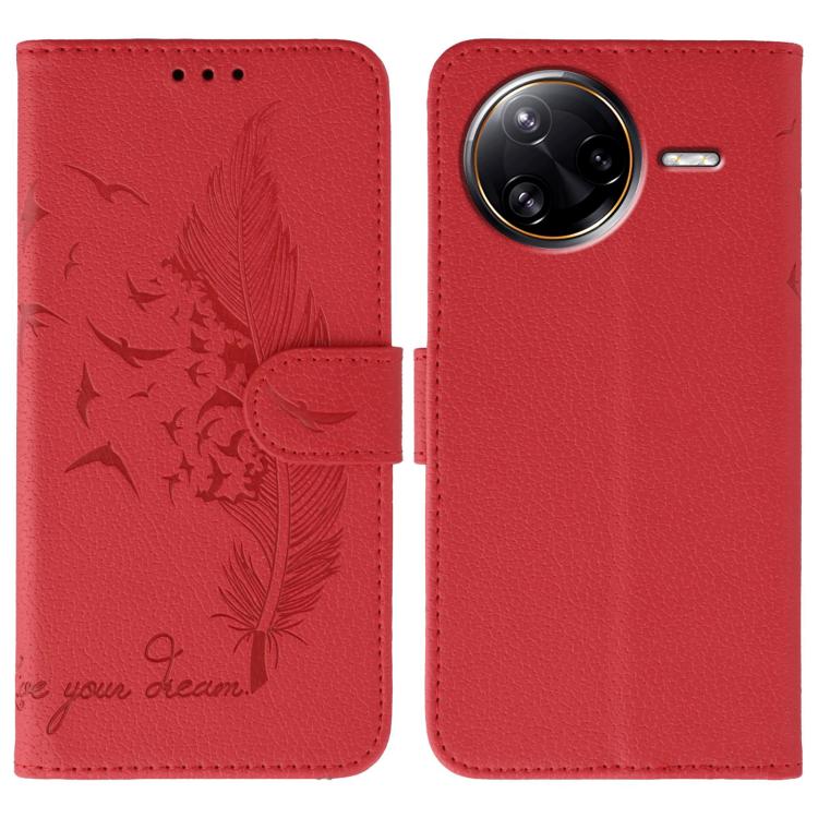 For Xiaomi Poco F7 Ultra / Redmi K80 Pro Feather Pattern Litchi Texture Leather Phone Case(Red)
For Xiaomi Poco F7 Ultra / Redmi K80 Pro Feather Pattern Litchi Texture Leather Phone Case(Red)
