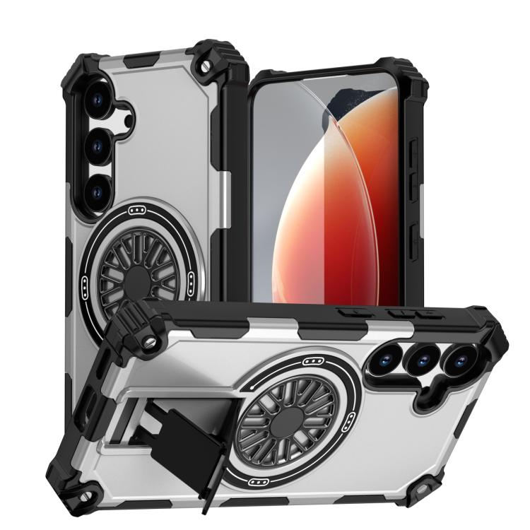 For Samsung Galaxy S24 5G Shockproof Kickstand Metallic Shaft MagSafe Phone Case(Silver)
For Samsung Galaxy S24 5G Shockproof Kickstand Metallic Shaft MagSafe Phone Case(Silver)