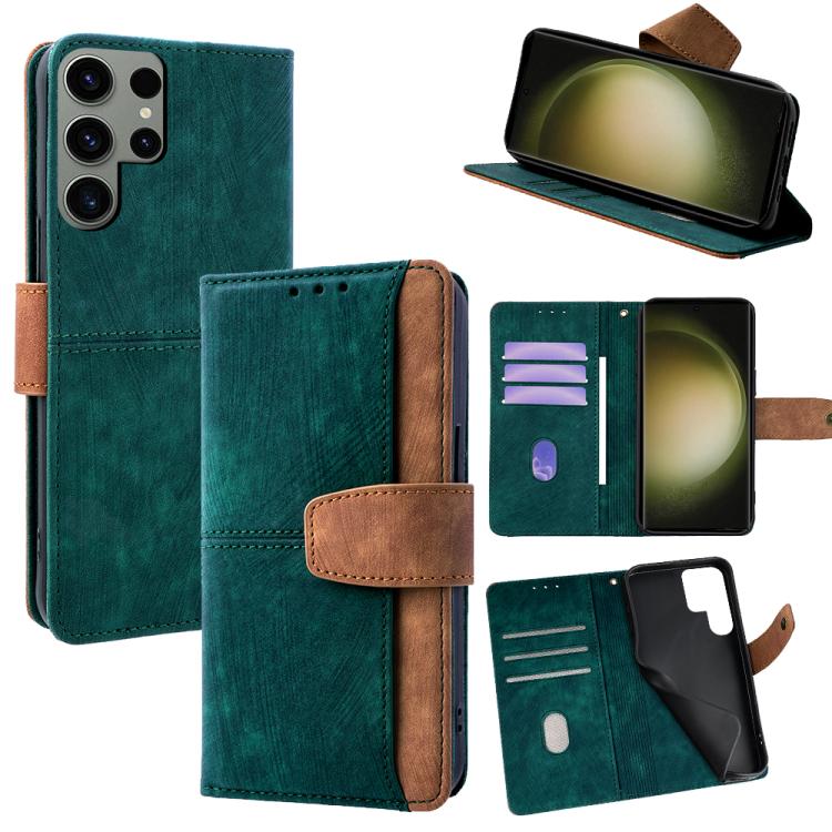 For Samsung Galaxy S23 Ultra 5G Color Stitching Skin Feel Leather RFID Blocking Phone Case(Green)
For Samsung Galaxy S23 Ultra 5G Color Stitching Skin Feel Leather RFID Blocking Phone Case(Green)