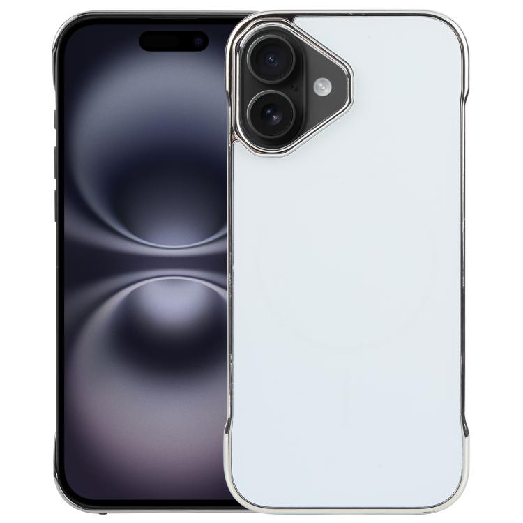 For iPhone 16 Electroplating Frameless Frosted Anti-Glare PC MagSafe Phone Case(Silver White)
For iPhone 16 Electroplating Frameless Frosted Anti-Glare PC MagSafe Phone Case(Silver White)