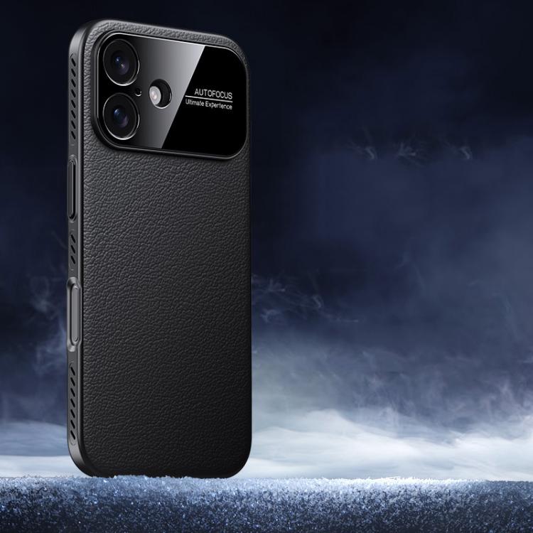 For iPhone 16 Soft Armor Cooling Plain Leather Hybrid PC Phone Case(Black)
For iPhone 16 Soft Armor Cooling Plain Leather Hybrid PC Phone Case(Black)