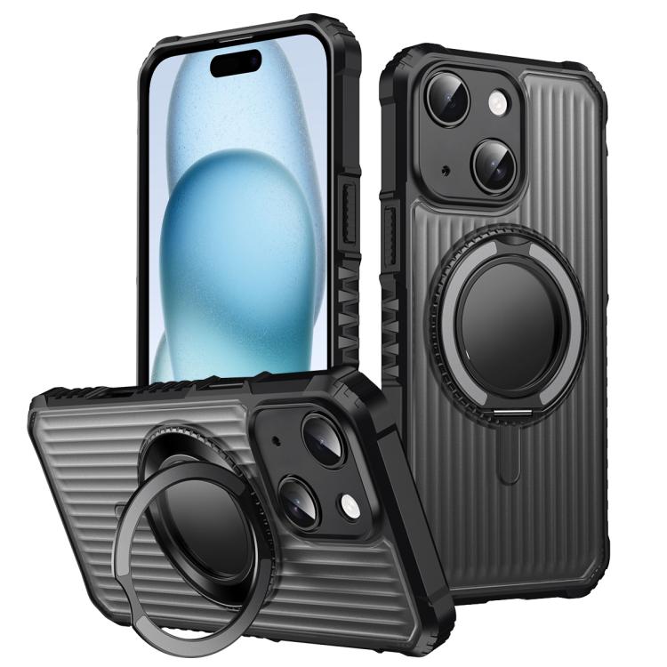 For iPhone 15 Skin Sense Rotation Stand Semi-transparent Magsafe Phone Case(Space Gray)
For iPhone 15 Skin Sense Rotation Stand Semi-transparent Magsafe Phone Case(Space Gray)