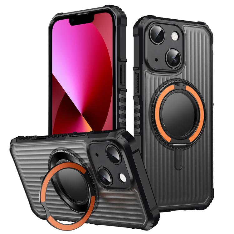 For iPhone 13 Skin Sense Rotation Stand Semi-transparent Magsafe Phone Case(Orange)
For iPhone 13 Skin Sense Rotation Stand Semi-transparent Magsafe Phone Case(Orange)