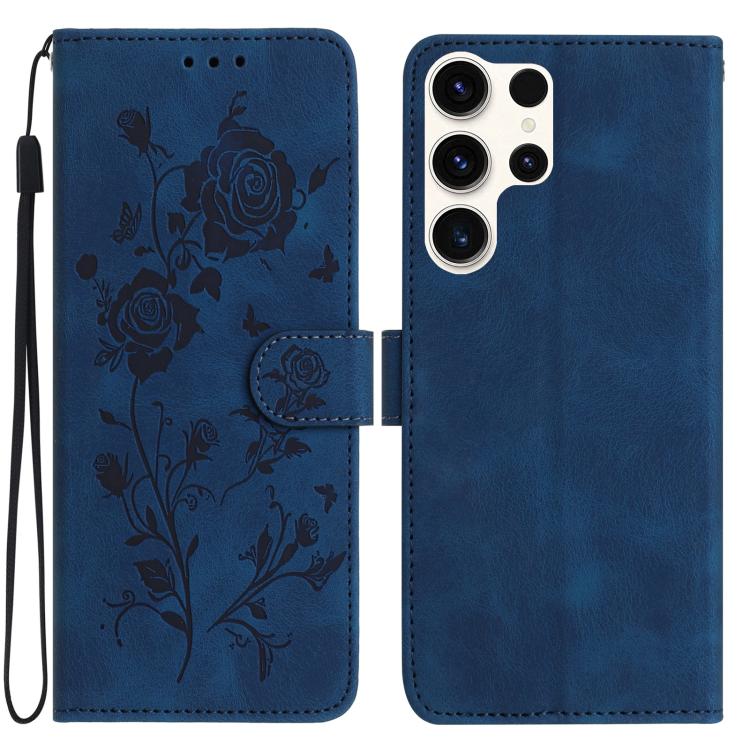 For Samsung Galaxy S25 Ultra 5G Rose Flower Embossing Pattern Leather Phone Case(Dark Blue)
For Samsung Galaxy S25 Ultra 5G Rose Flower Embossing Pattern Leather Phone Case(Dark Blue)