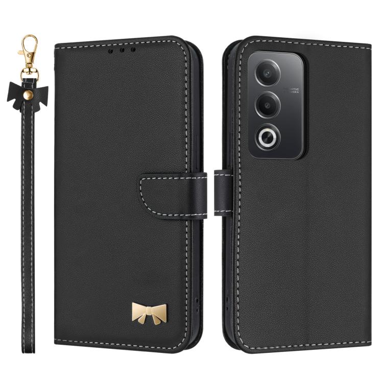 For OPPO A5 5G Global / A3 4G Global Metal Bow Leather Phone Case with Hand Strap(Black)
For OPPO A5 5G Global / A3 4G Global Metal Bow Leather Phone Case with Hand Strap(Black)