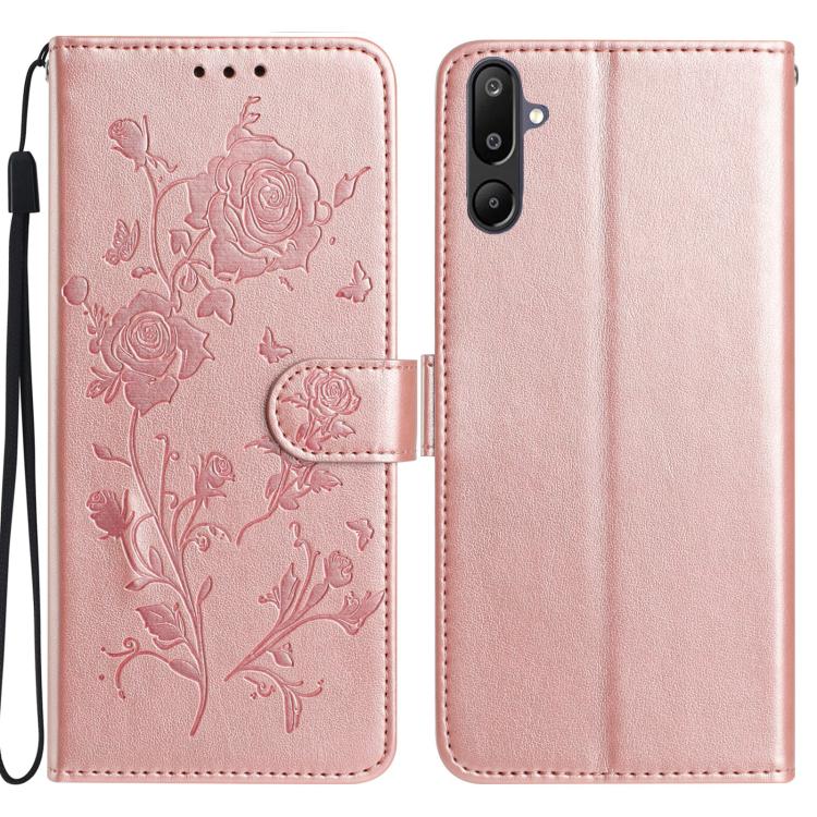 For Samsung Galaxy F16 Rose Flower Embossing Pattern Leather Phone Case(Rose Gold)
For Samsung Galaxy F16 Rose Flower Embossing Pattern Leather Phone Case(Rose Gold)