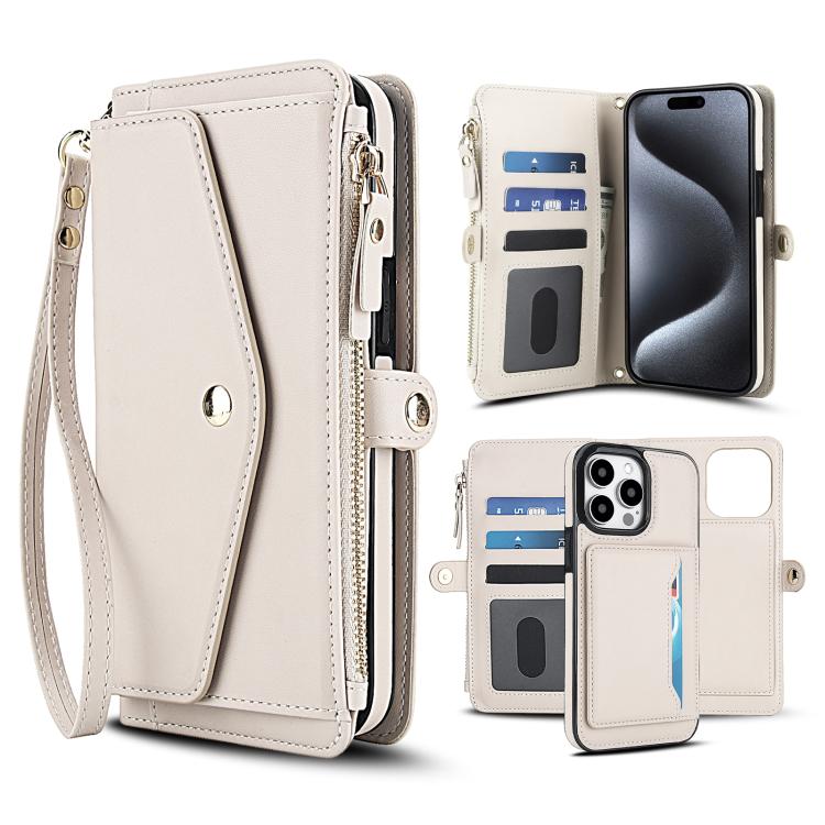 For iPhone 14 Pro Max Multifunctional Wallet Detachable Leather Phone Case with Lanyard(White)
For iPhone 14 Pro Max Multifunctional Wallet Detachable Leather Phone Case with Lanyard(White)