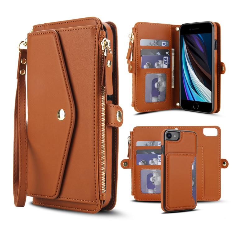 For iPhone SE 2022 / 2020 Multifunctional Wallet Detachable Leather Phone Case with Lanyard(Brown)
For iPhone SE 2022 / 2020 Multifunctional Wallet Detachable Leather Phone Case with Lanyard(Brown)