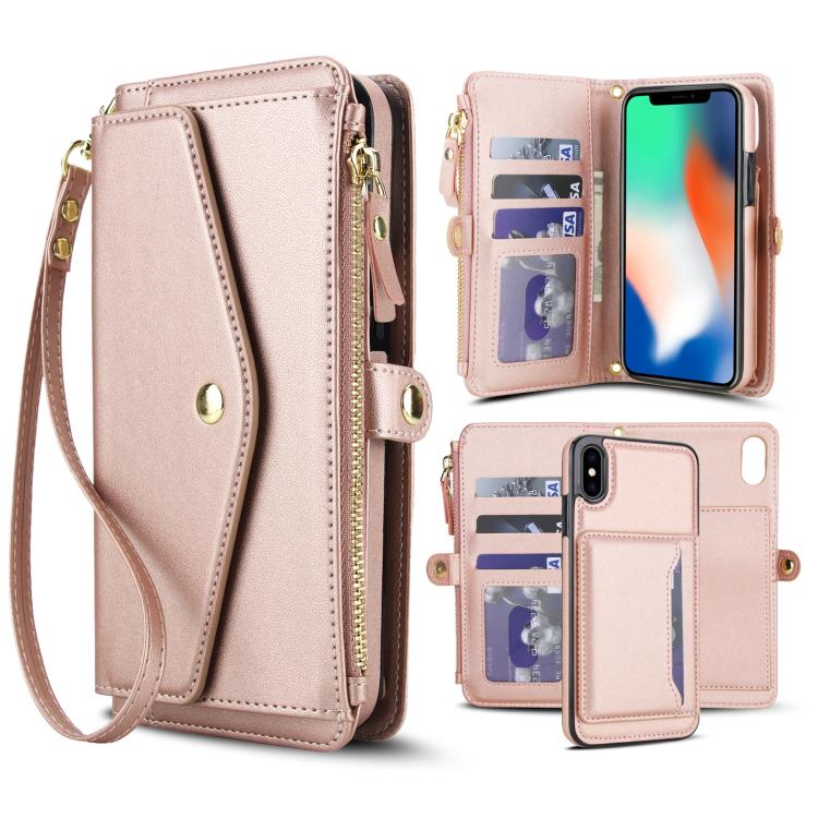 For iPhone XS Max Multifunctional Wallet Detachable Leather Phone Case with Lanyard(Rose Gold)
For iPhone XS Max Multifunctional Wallet Detachable Leather Phone Case with Lanyard(Rose Gold)