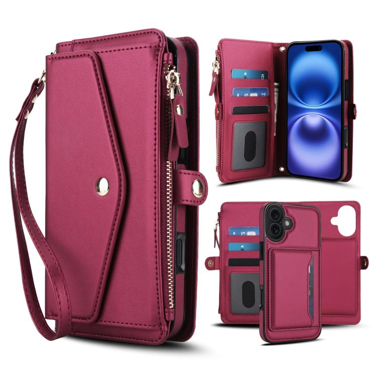 For iPhone 17 Multifunctional Wallet Detachable Leather Phone Case with Lanyard(Red)
For iPhone 17 Multifunctional Wallet Detachable Leather Phone Case with Lanyard(Red)