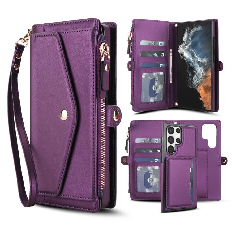 For Samsung Galaxy S23 Ultra 5G Multifunctional Wallet Detachable Leather Phone Case with Lanyard(Dark Purple)
For Samsung Galaxy S23 Ultra 5G Multifunctional Wallet Detachable Leather Phone Case with Lanyard(Dark Purple)