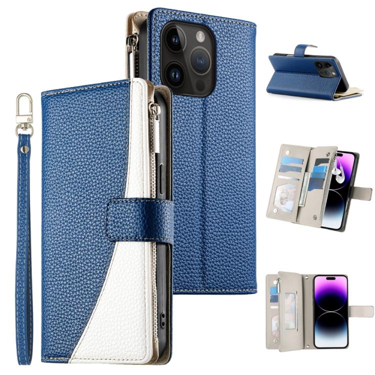 For iPhone 14 Pro Stitching Multi-card Zipper Wallet Leather Phone Case with Short Strap(Dark Blue)
For iPhone 14 Pro Stitching Multi-card Zipper Wallet Leather Phone Case with Short Strap(Dark Blue)