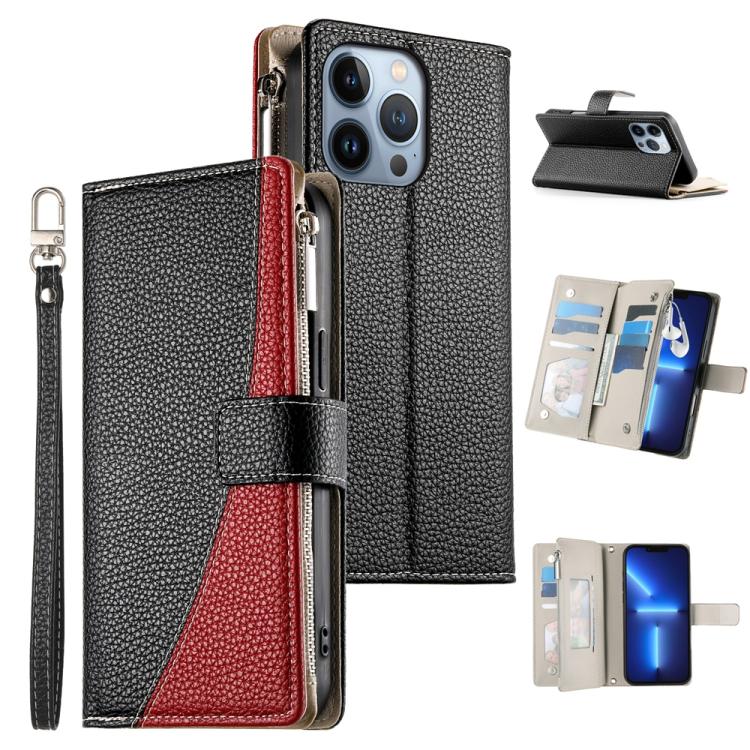 For iPhone 13 Pro Stitching Multi-card Zipper Wallet Leather Phone Case with Short Strap(Black)
For iPhone 13 Pro Stitching Multi-card Zipper Wallet Leather Phone Case with Short Strap(Black)