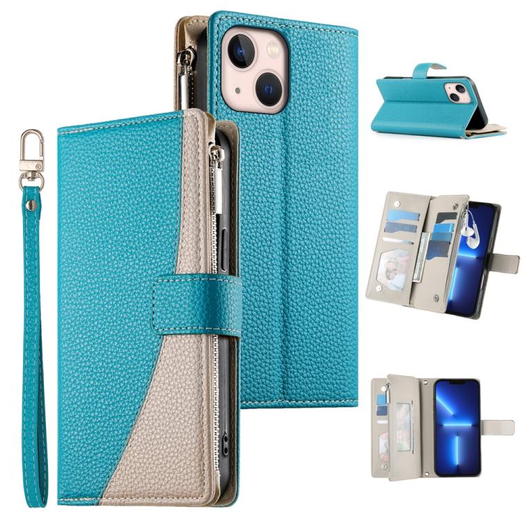 For iPhone 13 mini Stitching Multi-card Zipper Wallet Leather Phone Case with Short Strap(Blue)
For iPhone 13 mini Stitching Multi-card Zipper Wallet Leather Phone Case with Short Strap(Blue)