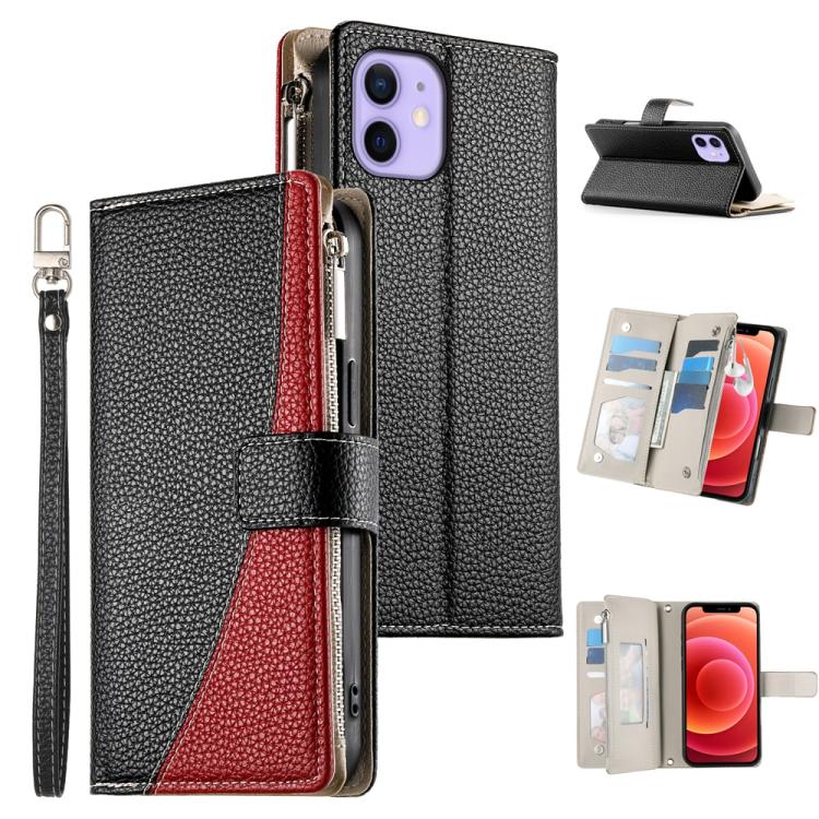 For iPhone 12 / 12 Pro Stitching Multi-card Zipper Wallet Leather Phone Case with Short Strap(Black)
For iPhone 12 / 12 Pro Stitching Multi-card Zipper Wallet Leather Phone Case with Short Strap(Black)