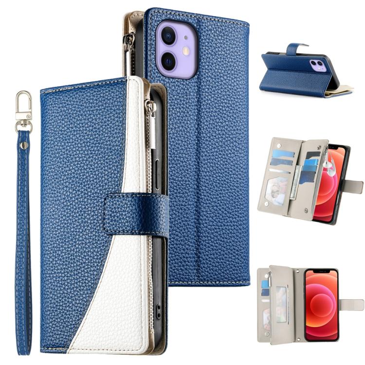 For iPhone 12 / 12 Pro Stitching Multi-card Zipper Wallet Leather Phone Case with Short Strap(Dark Blue)
For iPhone 12 / 12 Pro Stitching Multi-card Zipper Wallet Leather Phone Case with Short Strap(Dark Blue)