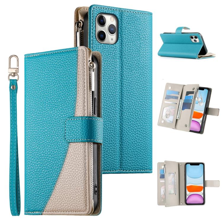 For iPhone 11 Pro Max Stitching Multi-card Zipper Wallet Leather Phone Case with Short Strap(Blue)
For iPhone 11 Pro Max Stitching Multi-card Zipper Wallet Leather Phone Case with Short Strap(Blue)