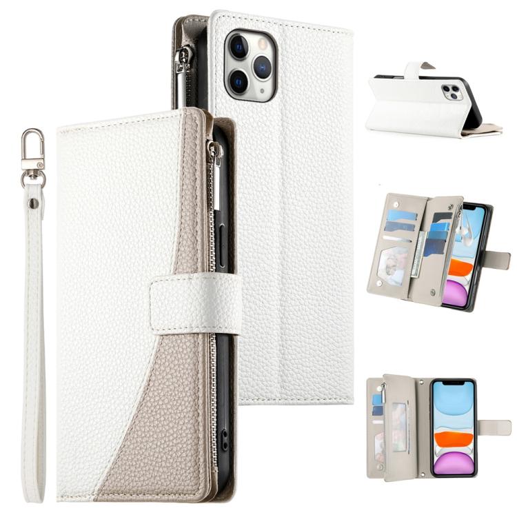For iPhone 11 Pro Max Stitching Multi-card Zipper Wallet Leather Phone Case with Short Strap(White)
For iPhone 11 Pro Max Stitching Multi-card Zipper Wallet Leather Phone Case with Short Strap(White)