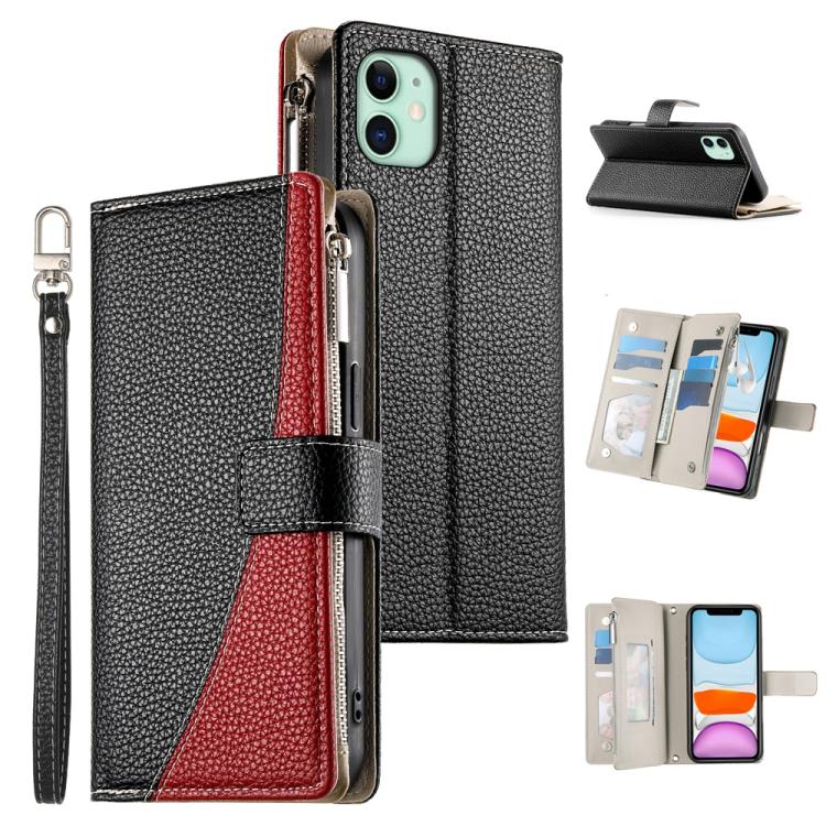 For iPhone 11 Stitching Multi-card Zipper Wallet Leather Phone Case with Short Strap(Black)
For iPhone 11 Stitching Multi-card Zipper Wallet Leather Phone Case with Short Strap(Black)