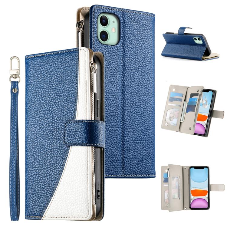 For iPhone 11 Stitching Multi-card Zipper Wallet Leather Phone Case with Short Strap(Dark Blue)
For iPhone 11 Stitching Multi-card Zipper Wallet Leather Phone Case with Short Strap(Dark Blue)