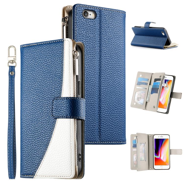 For iPhone 8 Plus / 7 Plus Stitching Multi-card Zipper Wallet Leather Phone Case with Short Strap(Dark Blue)
For iPhone 8 Plus / 7 Plus Stitching Multi-card Zipper Wallet Leather Phone Case with Short Strap(Dark Blue)