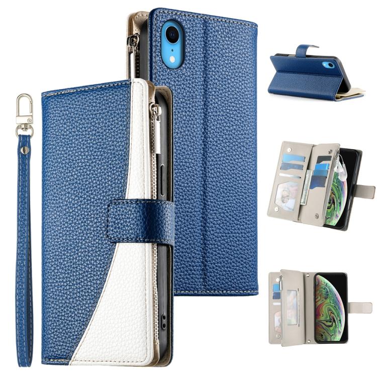 For iPhone XR Stitching Multi-card Zipper Wallet Leather Phone Case with Short Strap(Dark Blue)
For iPhone XR Stitching Multi-card Zipper Wallet Leather Phone Case with Short Strap(Dark Blue)
