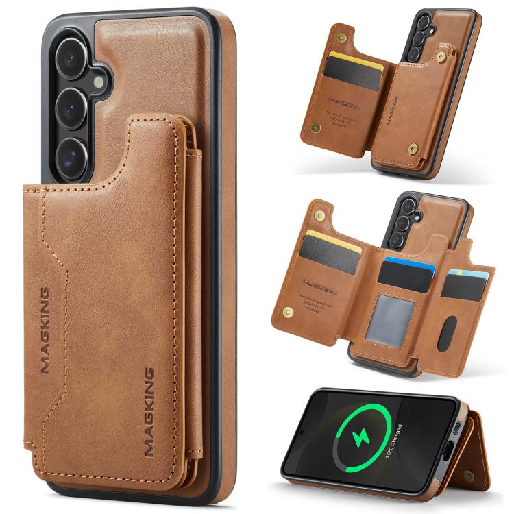 For Samsung Galaxy S24+ 5G MAGKING K3 Series MagSafe RFID Card Bag Detachable Phone Case(Brown)
For Samsung Galaxy S24+ 5G MAGKING K3 Series MagSafe RFID Card Bag Detachable Phone Case(Brown)