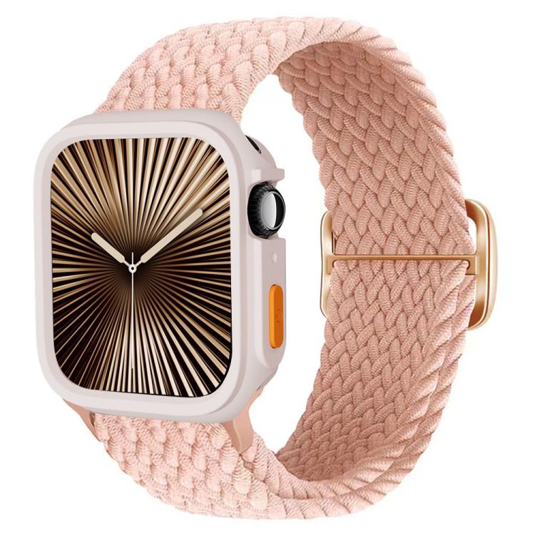 For Apple Watch Series 10 46mm Ladder Buckle Loop Nylon Watch Band with TPU Case(Pink)
For Apple Watch Series 10 46mm Ladder Buckle Loop Nylon Watch Band with TPU Case(Pink)