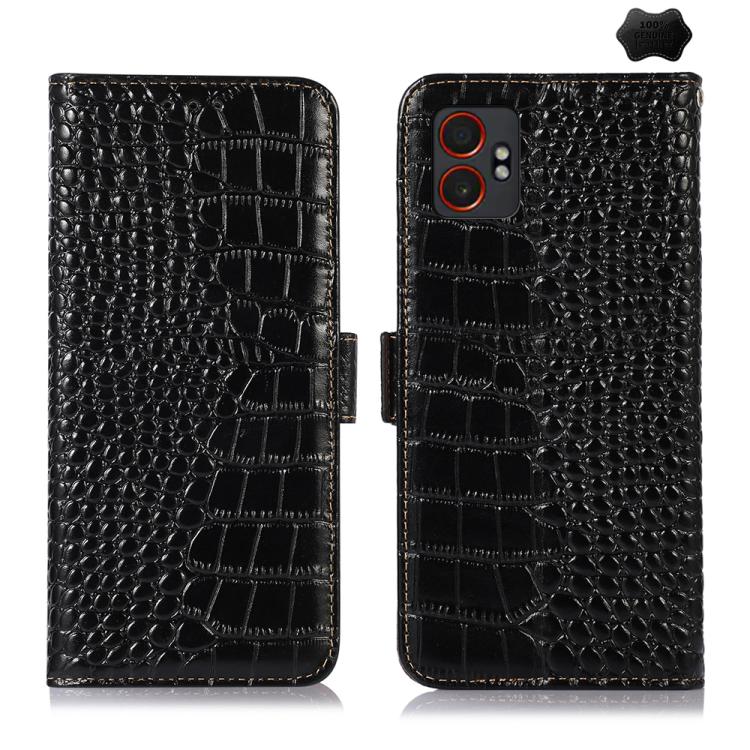 For Samsung Galaxy XCover7 Pro Crocodile Top Layer Cowhide Leather Phone Case(Black)
For Samsung Galaxy XCover7 Pro Crocodile Top Layer Cowhide Leather Phone Case(Black)