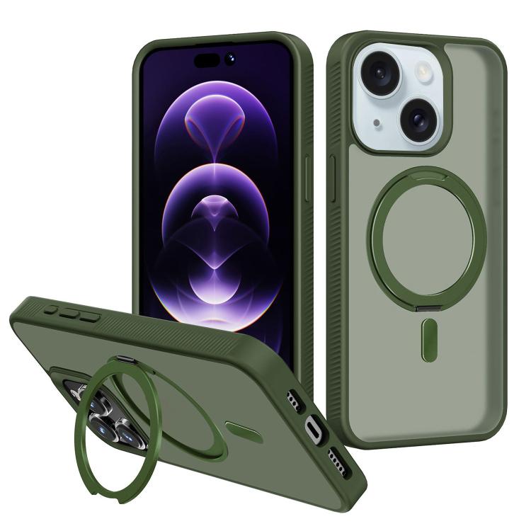 For iPhone 13 Kalebol Rotating Holder MagSafe PC Hybrid TPU Phone Case(Deep Green)
For iPhone 13 Kalebol Rotating Holder MagSafe PC Hybrid TPU Phone Case(Deep Green)
