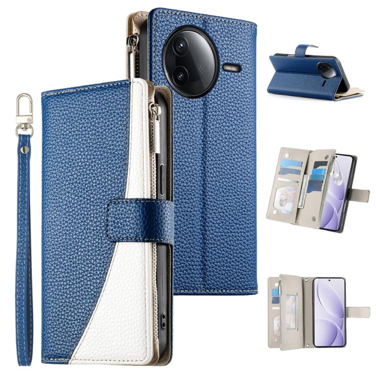 For Redmi K80 / K80 Pro / Poco F7 Pro Stitching Multi-card Zipper Wallet Leather Phone Case with Short Strap(Dark Blue)
For Redmi K80 / K80 Pro / Poco F7 Pro Stitching Multi-card Zipper Wallet Leather Phone Case with Short Strap(Dark Blue)