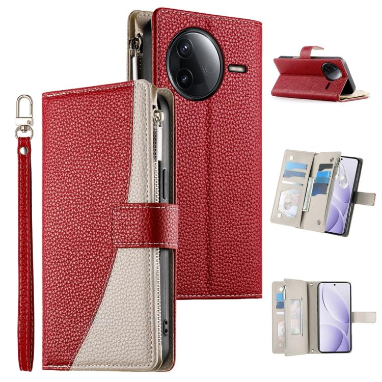 For Redmi K80 / K80 Pro / Poco F7 Pro Stitching Multi-card Zipper Wallet Leather Phone Case with Short Strap(Red)
For Redmi K80 / K80 Pro / Poco F7 Pro Stitching Multi-card Zipper Wallet Leather Phone Case with Short Strap(Red)