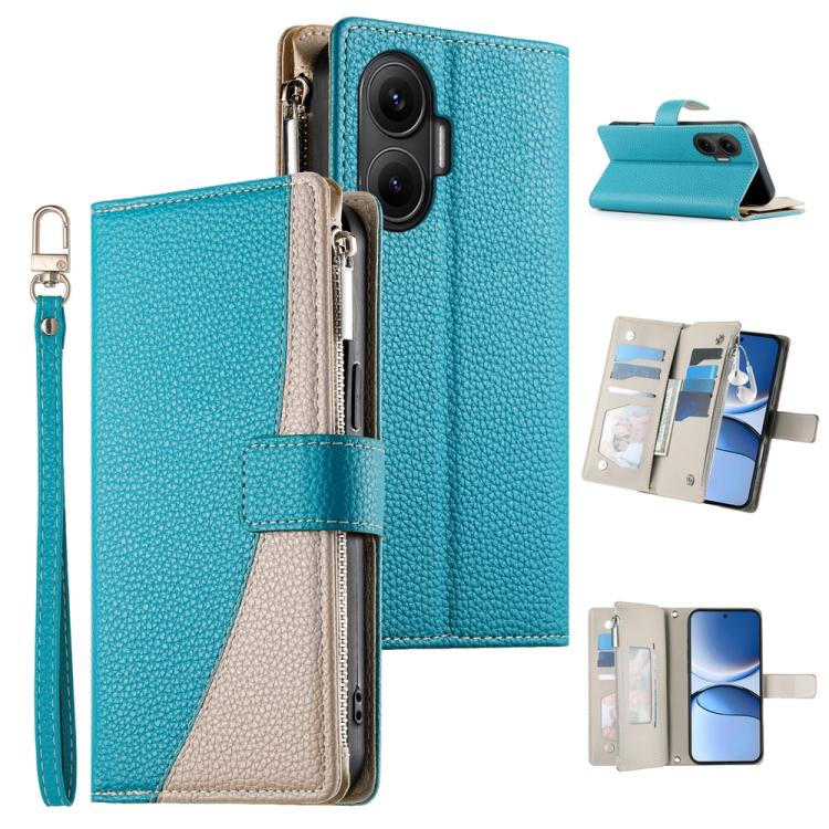 For Redmi Turbo 4 Pro / Xiaomi Poco F7 Stitching Multi-card Zipper Wallet Leather Phone Case with Short Strap(Blue)
For Redmi Turbo 4 Pro / Xiaomi Poco F7 Stitching Multi-card Zipper Wallet Leather Phone Case with Short Strap(Blue)