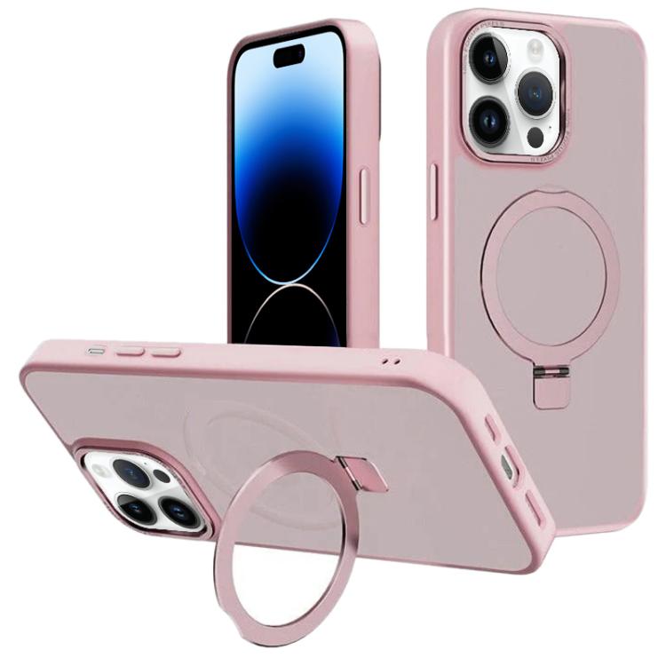 For iPhone 14 Pro Kalebol Metal Lens Frame MagSafe Holder Frosted PC Phone Case(Pink)
For iPhone 14 Pro Kalebol Metal Lens Frame MagSafe Holder Frosted PC Phone Case(Pink)