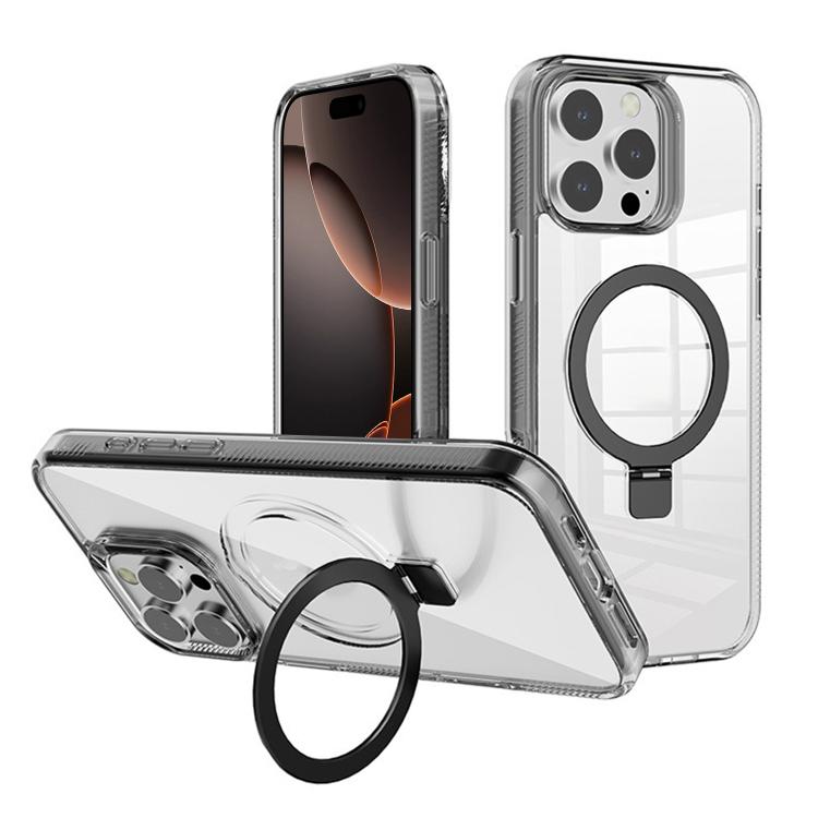 For iPhone 16 Pro Max Kalebol MagSafe Holder Simple Clear TPU Phone Case(Black)
For iPhone 16 Pro Max Kalebol MagSafe Holder Simple Clear TPU Phone Case(Black)