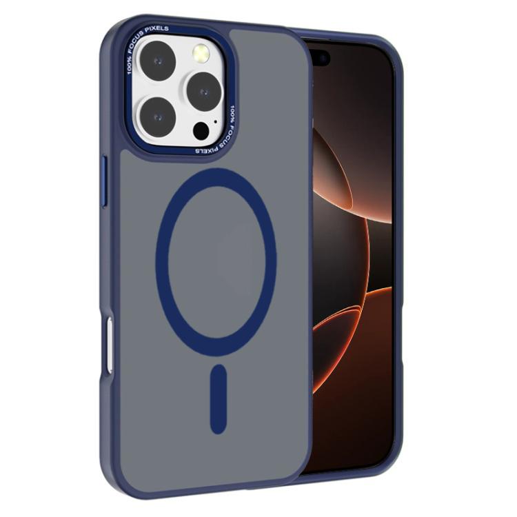 For iPhone 16 Pro Max Kalebol Metal Lens Frame MagSafe Frosted PC Phone Case(Navy Blue)
For iPhone 16 Pro Max Kalebol Metal Lens Frame MagSafe Frosted PC Phone Case(Navy Blue)