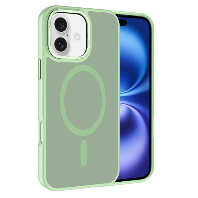 For iPhone 16 Kalebol Metal Lens Frame MagSafe Frosted PC Phone Case(Matcha Green)
For iPhone 16 Kalebol Metal Lens Frame MagSafe Frosted PC Phone Case(Matcha Green)