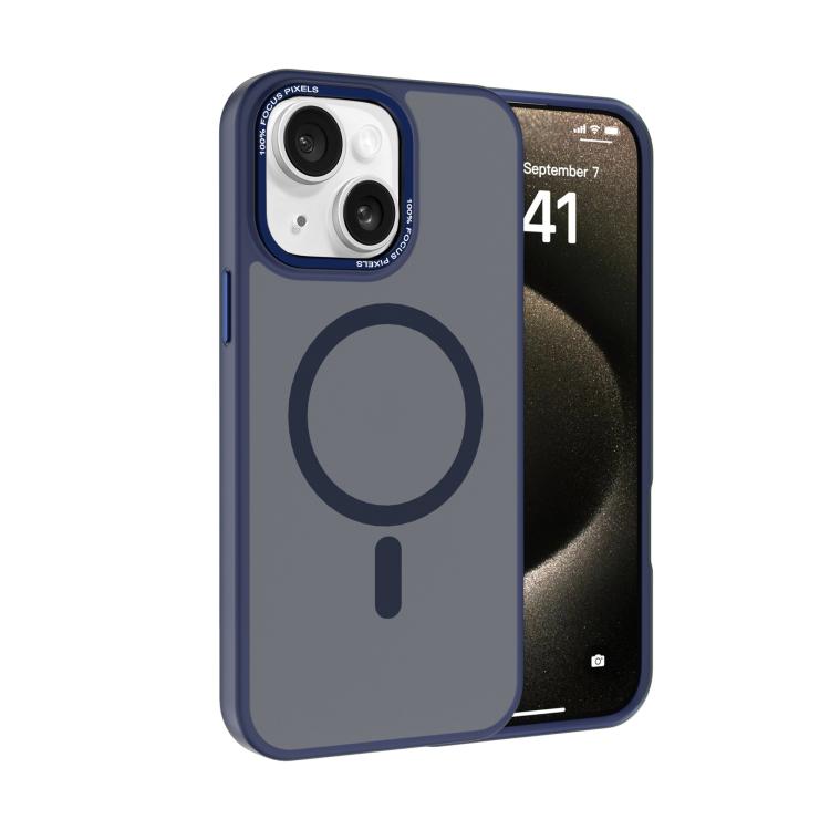 For iPhone 14 Plus Kalebol Metal Lens Frame MagSafe Frosted PC Phone Case(Navy Blue)
For iPhone 14 Plus Kalebol Metal Lens Frame MagSafe Frosted PC Phone Case(Navy Blue)